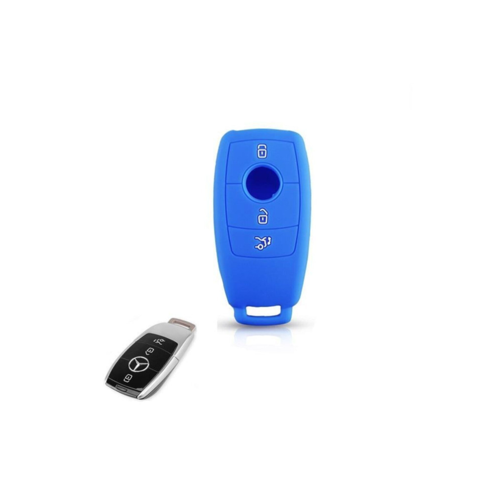 Mercedes C180 C200 W205 W213 E200 E300 İçin Uyumlu Mavi Anahtar Kılıfı