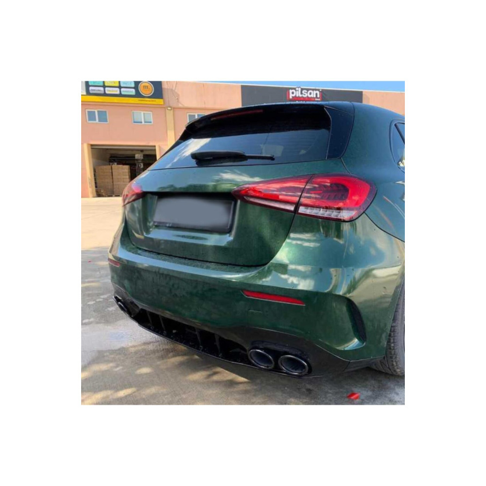  Mercedes W177 İçin Uyumlu A45 HB Difüzör & Siyah Egzoz Seti 2019+