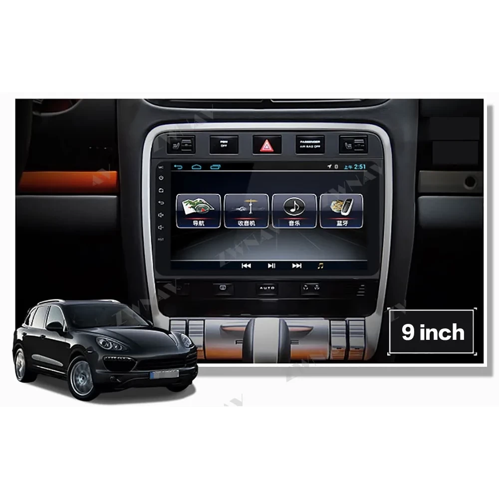 Porsche Cayenne (2002-2009) Android 12.0 Profesyonel Multimedya Sistemi