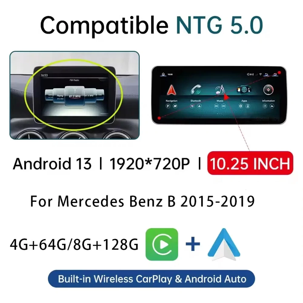 Mercedes-Benz B-Serisi W246 Android Multimedya Sistemi 2012-2018