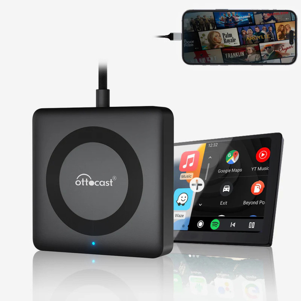 Ottocast Car Tv Mate PRO Araç Multimedya HDMI Bağlantı Kiti Kablosuz Apple CarPlay Android Auto (TV Box Dongle Laptop Mini PC Telefon)