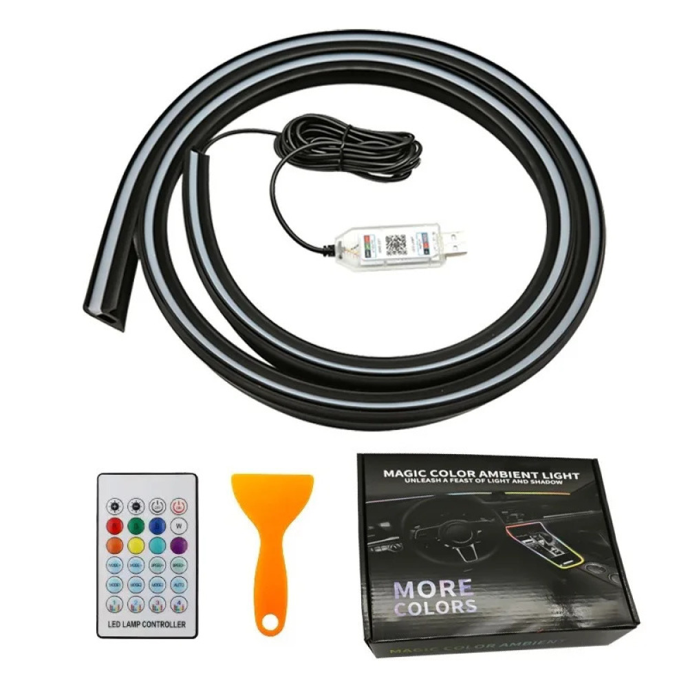 Ambiyans Araç Çevre Conta Şeridi-RGB Fantazi Işık-64 Renk LED-APP Kontrollü-İç Ortam Atmosfer Aydınlatma