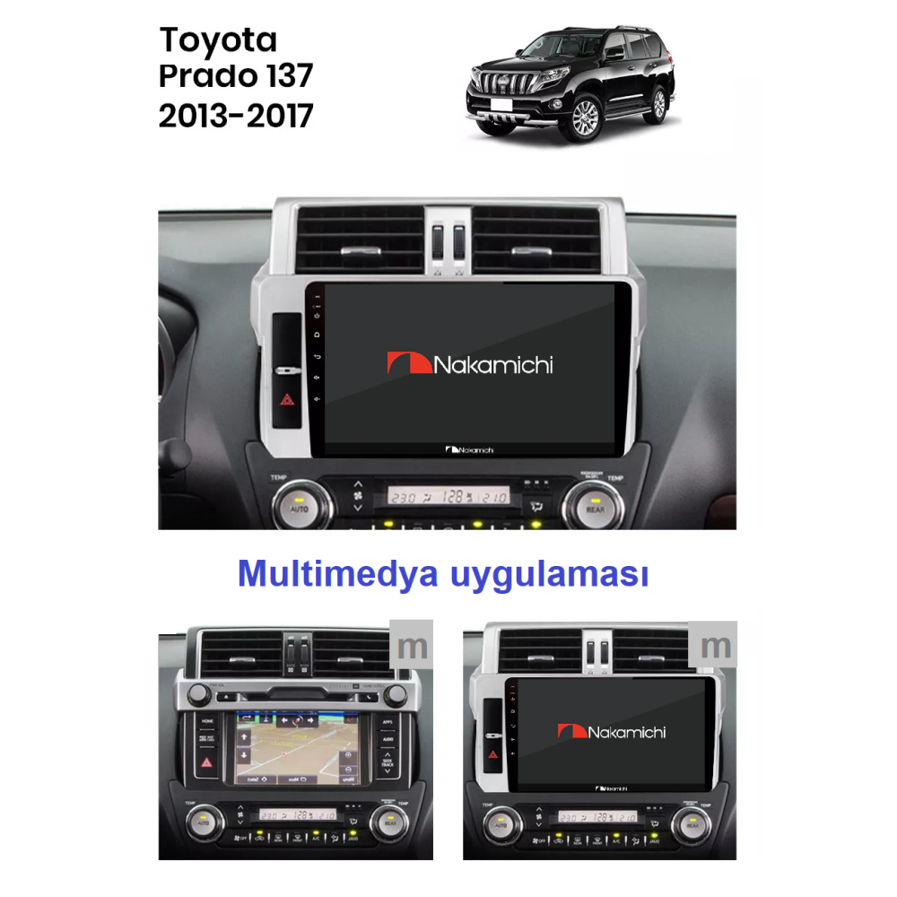 Toyota Prado (2013-2017) | Android Multimedya Navigasyon Sistemi