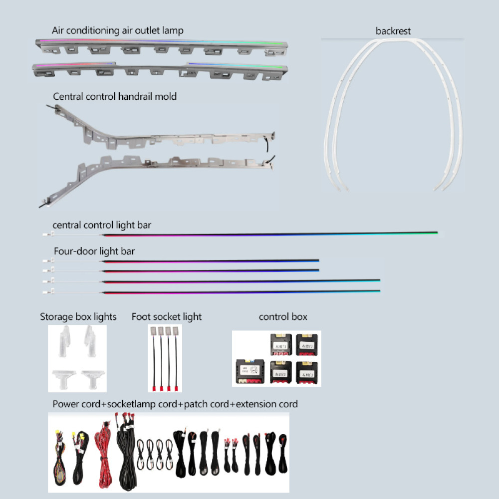 Tesla Model 3 2019-2020 Araç içi Ambiyans Atmosfer RGB Led Aydınlatma Kit Seti