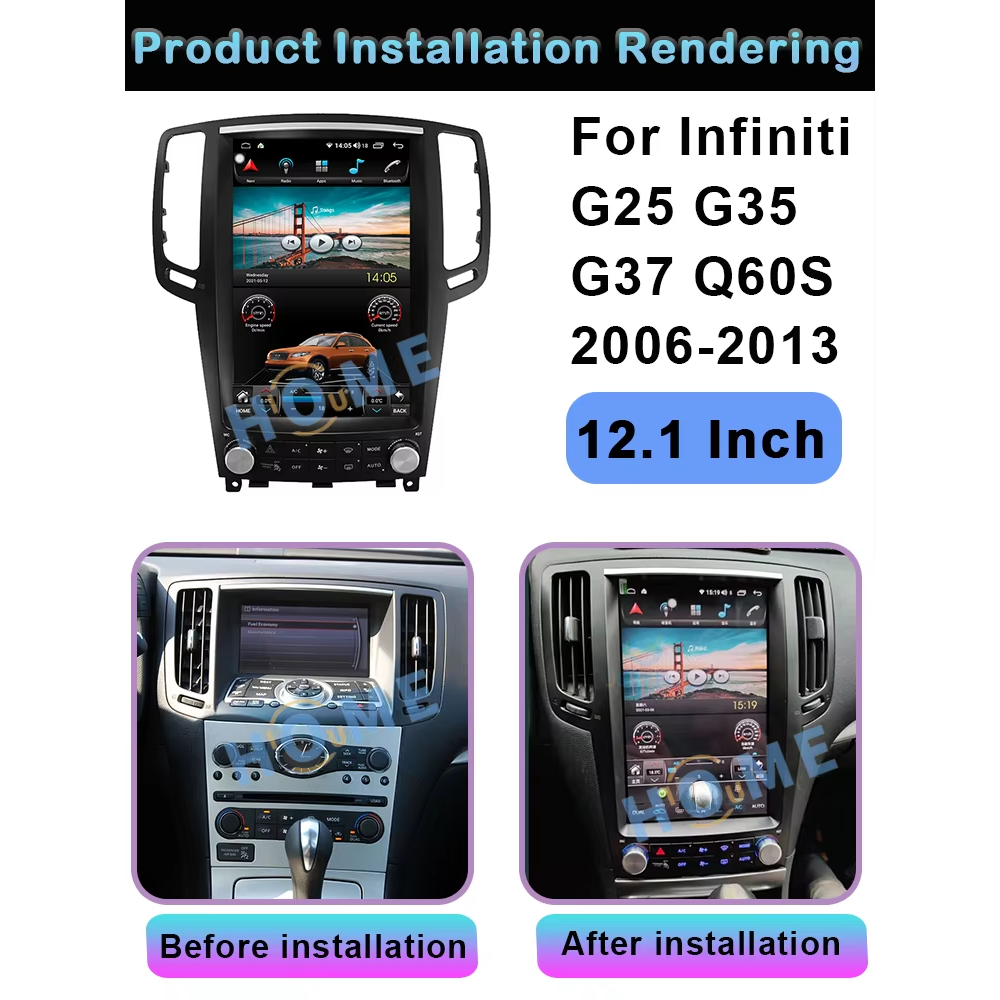 Infiniti G25 G35 G37 Q60S Tesla Ekran 2006-2013