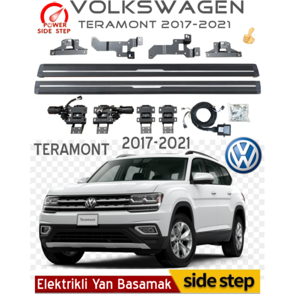 Volkswagen Teramont 2017-2021 Otomatik Elektrikli Yan Basamak