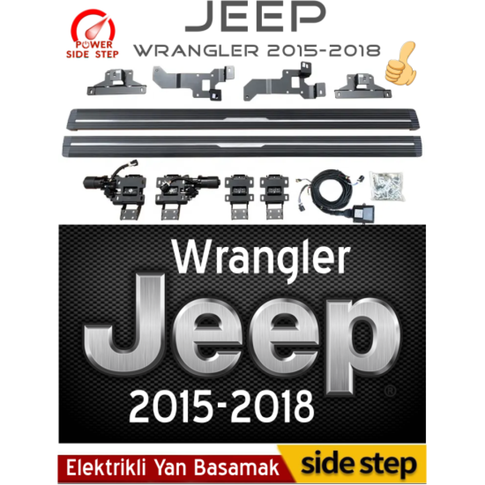 Jeep Wrangler 2015-2018 Otomatik Elektrikli Yan Basamak
