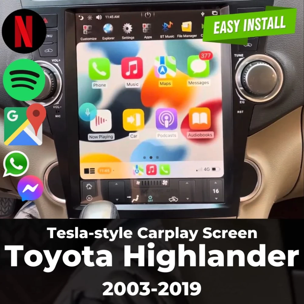 Toyota Highlander Tesla Ekran 2003-2019