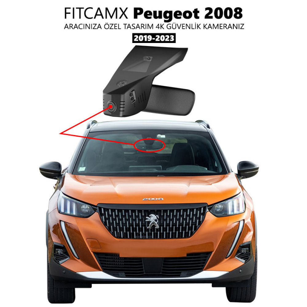 Peugeot 2008 Modele Özel 4K Araç Kamerası (2019-2023)