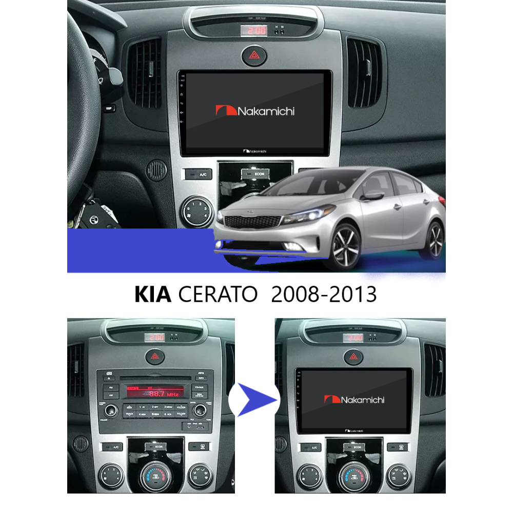 Kia Cerato (2008-2013) | Android Multimedya Navigasyon Sistemi (2GB RAM / 32GB ROM)