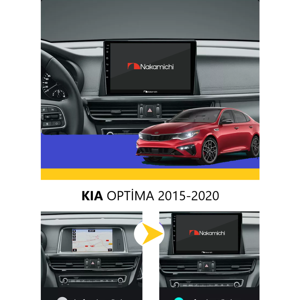 Kia Optima (2015-2020) | Android Multimedya Navigasyon Sistemi
