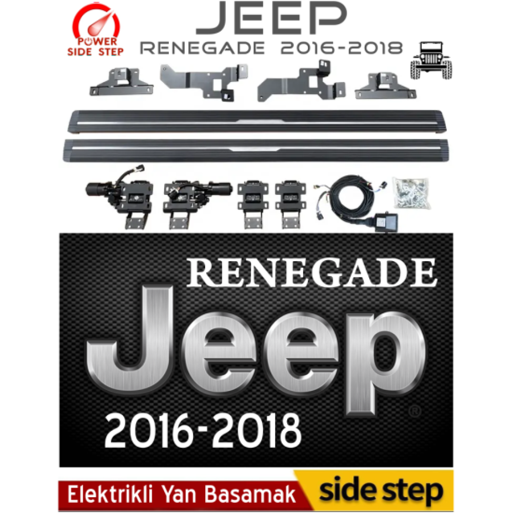 Jeep Renegade 2016-2018 Otomatik Elektrikli Yan Basamak