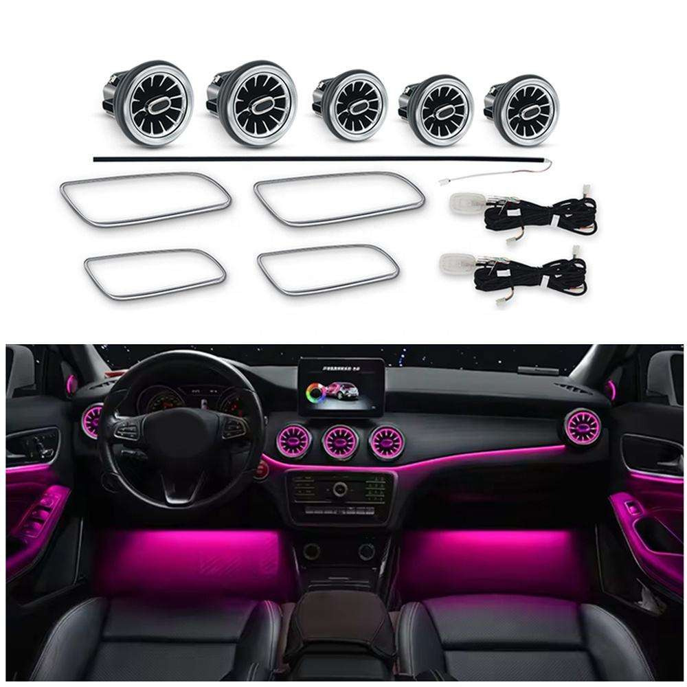 Mercedes Benz W156 W176 CLA W117 12 Renk Atmosfer İç Ortam Hava Çıkışlı Air Vent Led RGB Aydınlatma Kiti