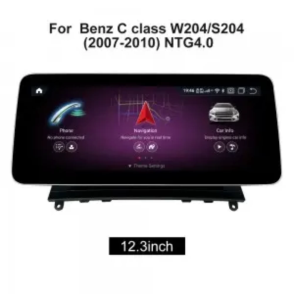 Mercedes Benz C class w204 12.3 inch - CarPlay - Android - GPS Navigasyon - Multimedya Ekran 2007-2010