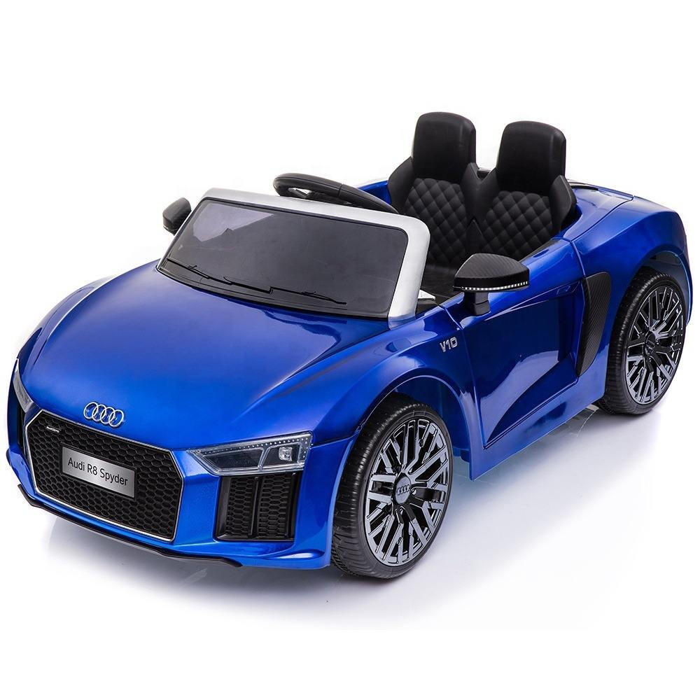 12V Licensed Audi R8 Spyder - Orijinal Lisanslı, Karbon Detaylı, Eva Tekerlekli, Deri Koltuklu ve Uzaktan Kumandalı Akülü Spor Arabası