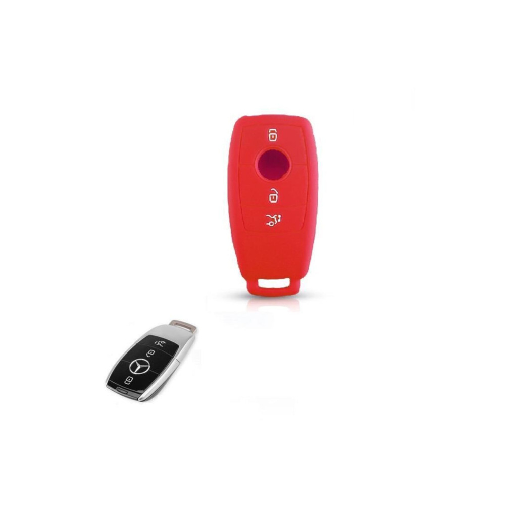 Mercedes C180 C200 W205 W213 E200 E300 İçin Uyumlu Kırmızı Anahtar Kılıfı