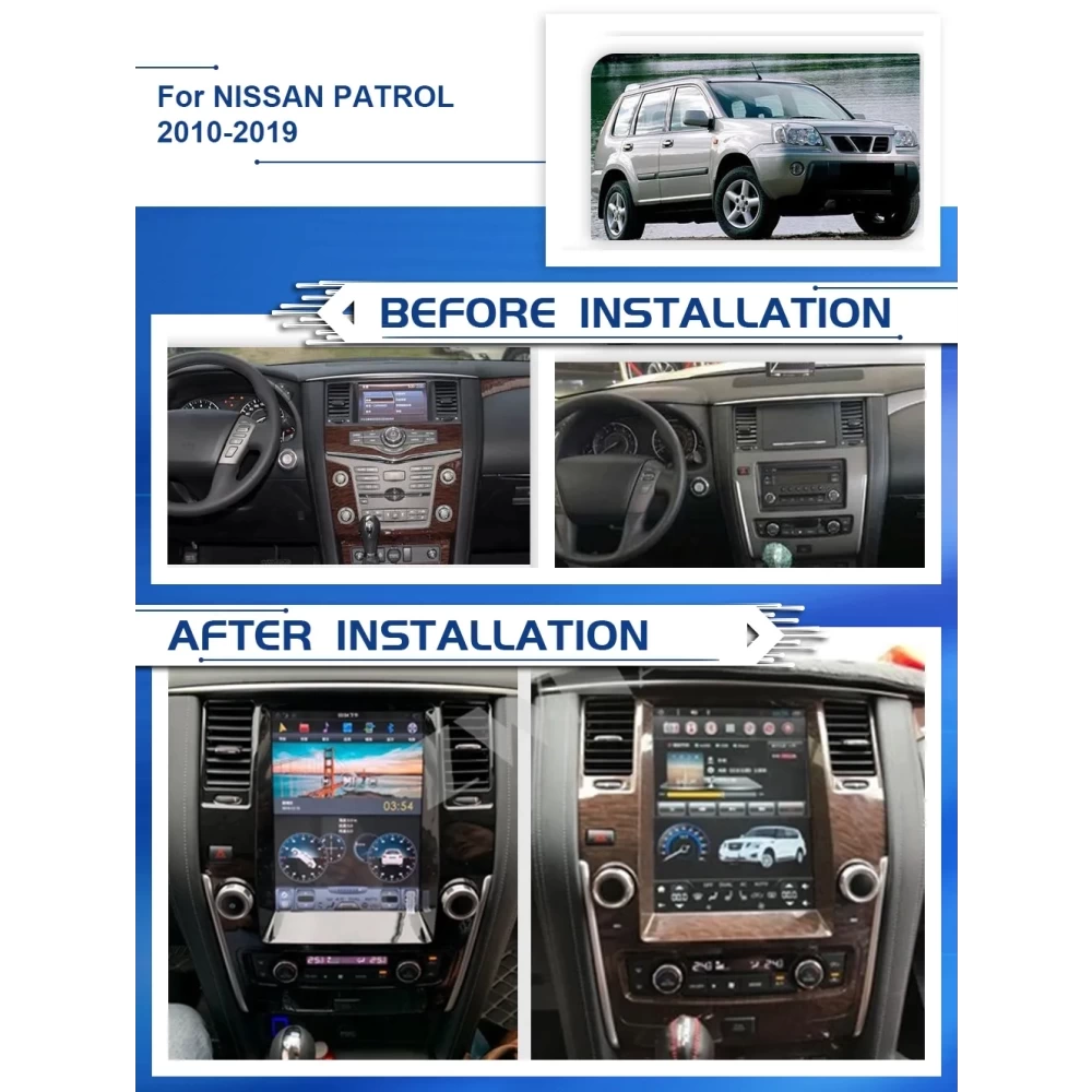 Nissan Patrol (2010-2017) Tesla Stil Android Multimedya Ünitesi