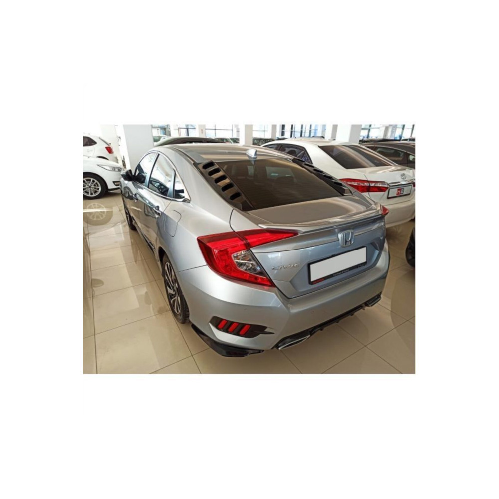 Honda Civic Için Uyumlu Fc5 Cam Üstü Kaplama 2 Parça Piano Black