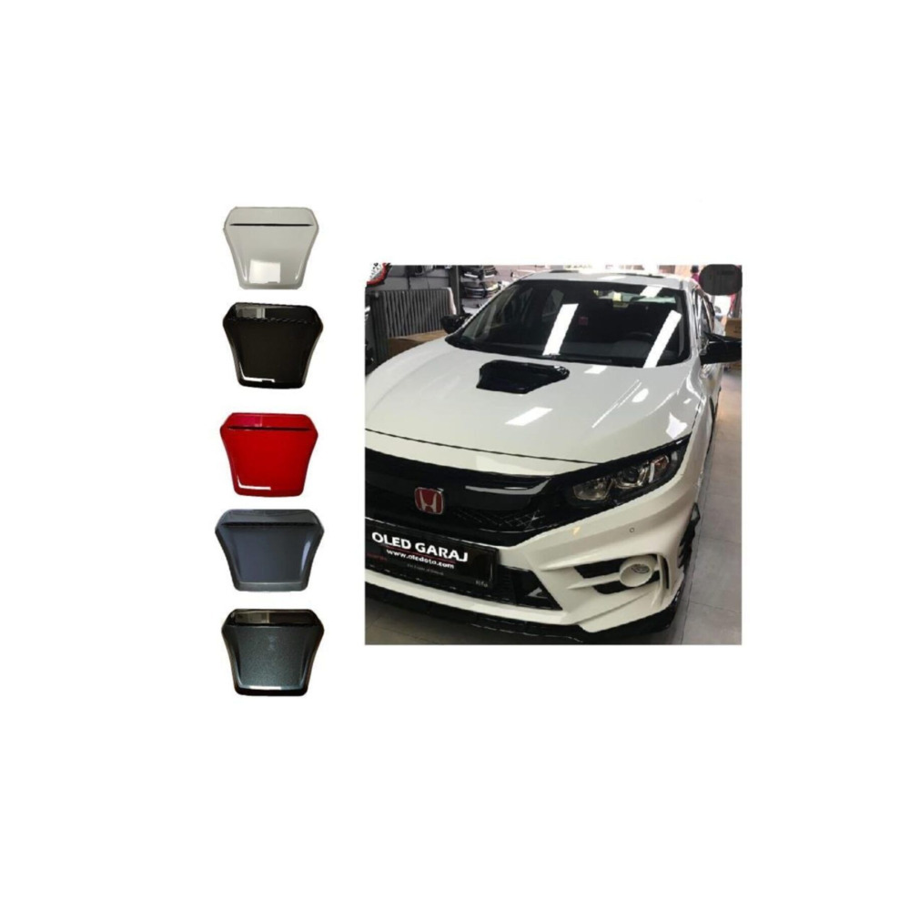 Civic Için Uyumlu Fc5 Fk7 Type-r Kaput Vent Kaput Üstü Kaplama Siyah-Beyaz-Kırmızı-Mavi-Kozmik Mavi