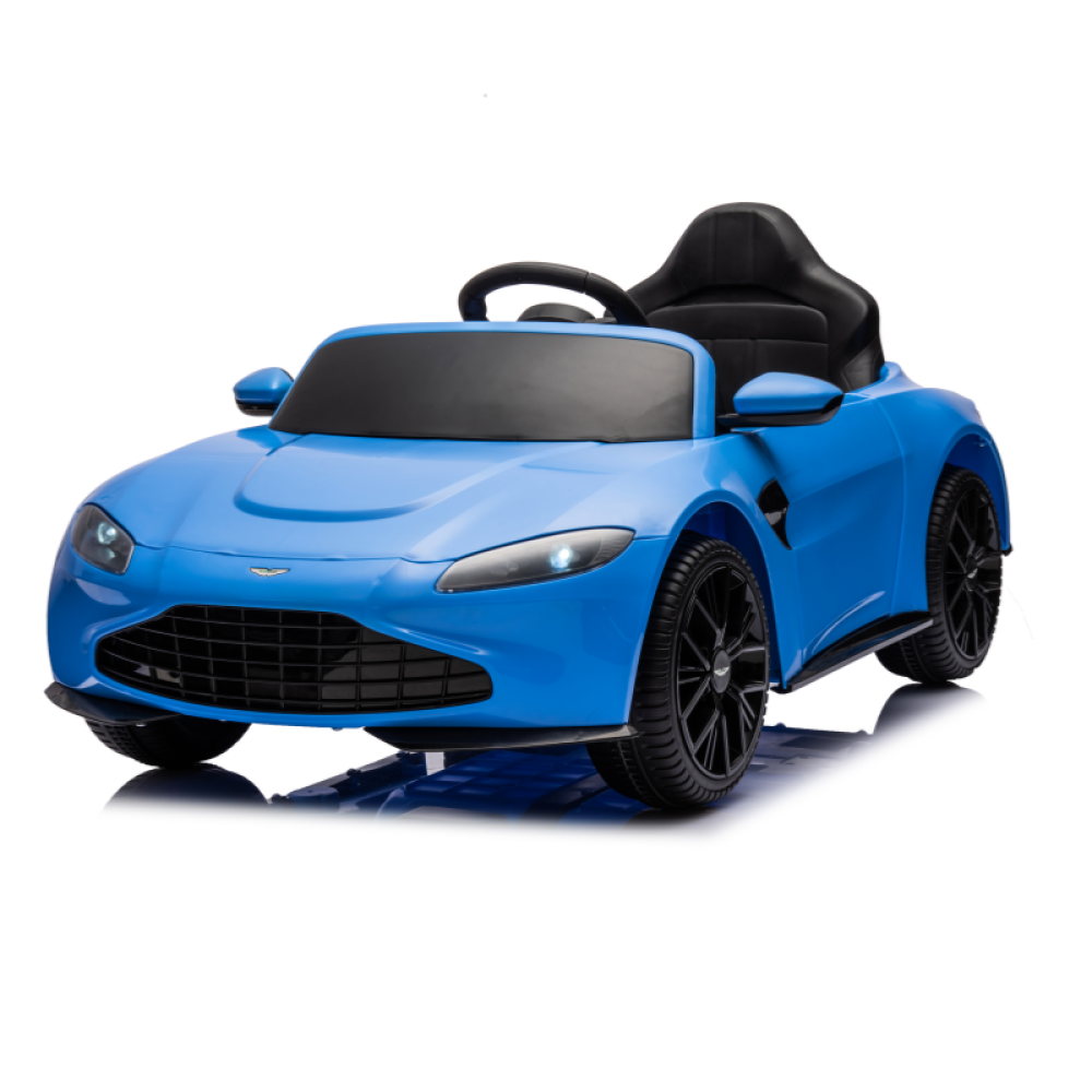 Lisanslı Aston Martin 12V-Orijinal Logolu Deri Koltuklu EVA Yumuşak Lastikli Uzaktan Kumandalı Premium Akülü Araba