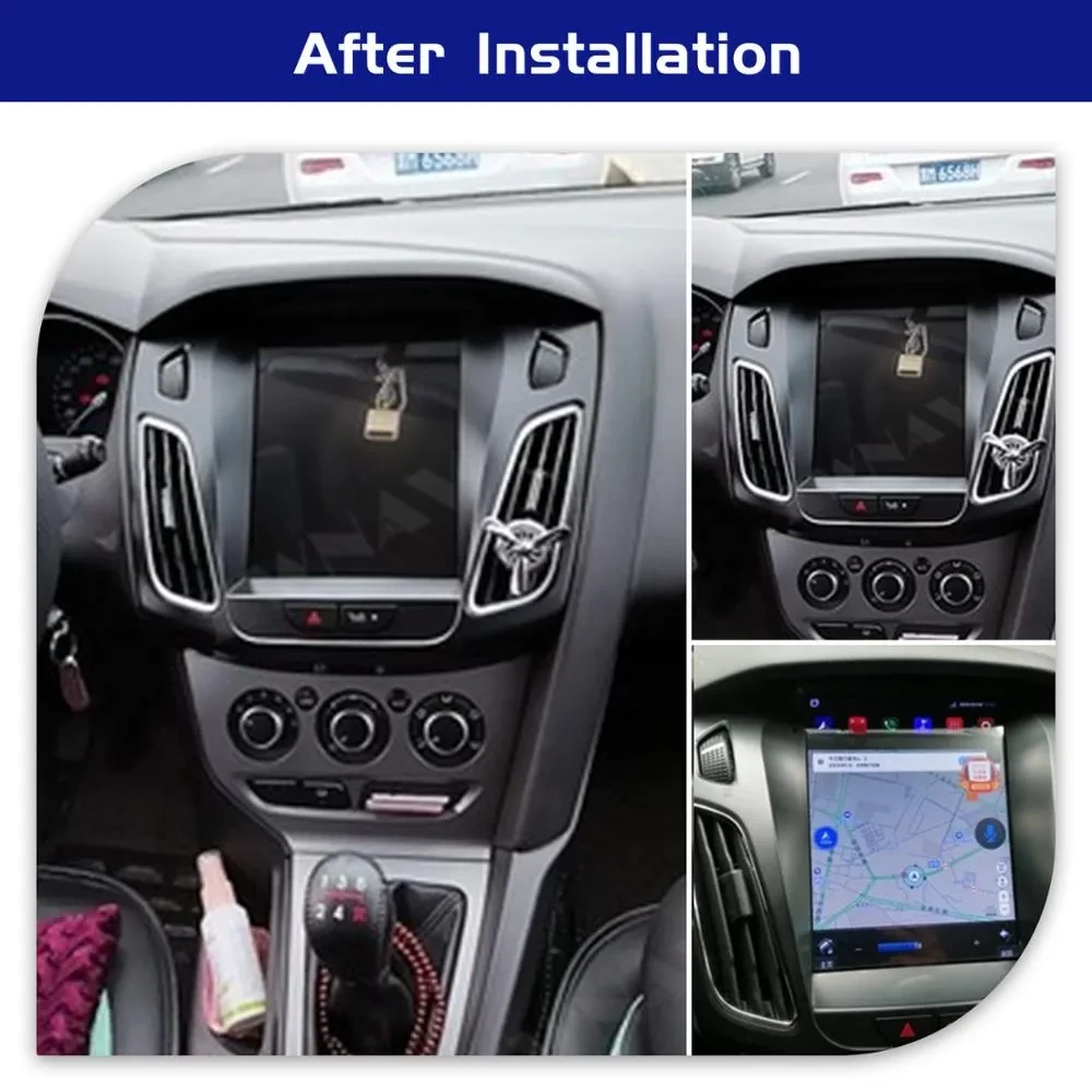 Ford Focus (2010-2017) 10.4 İnç Tesla Tarzı Android 11.0 Multimedya Sistemi