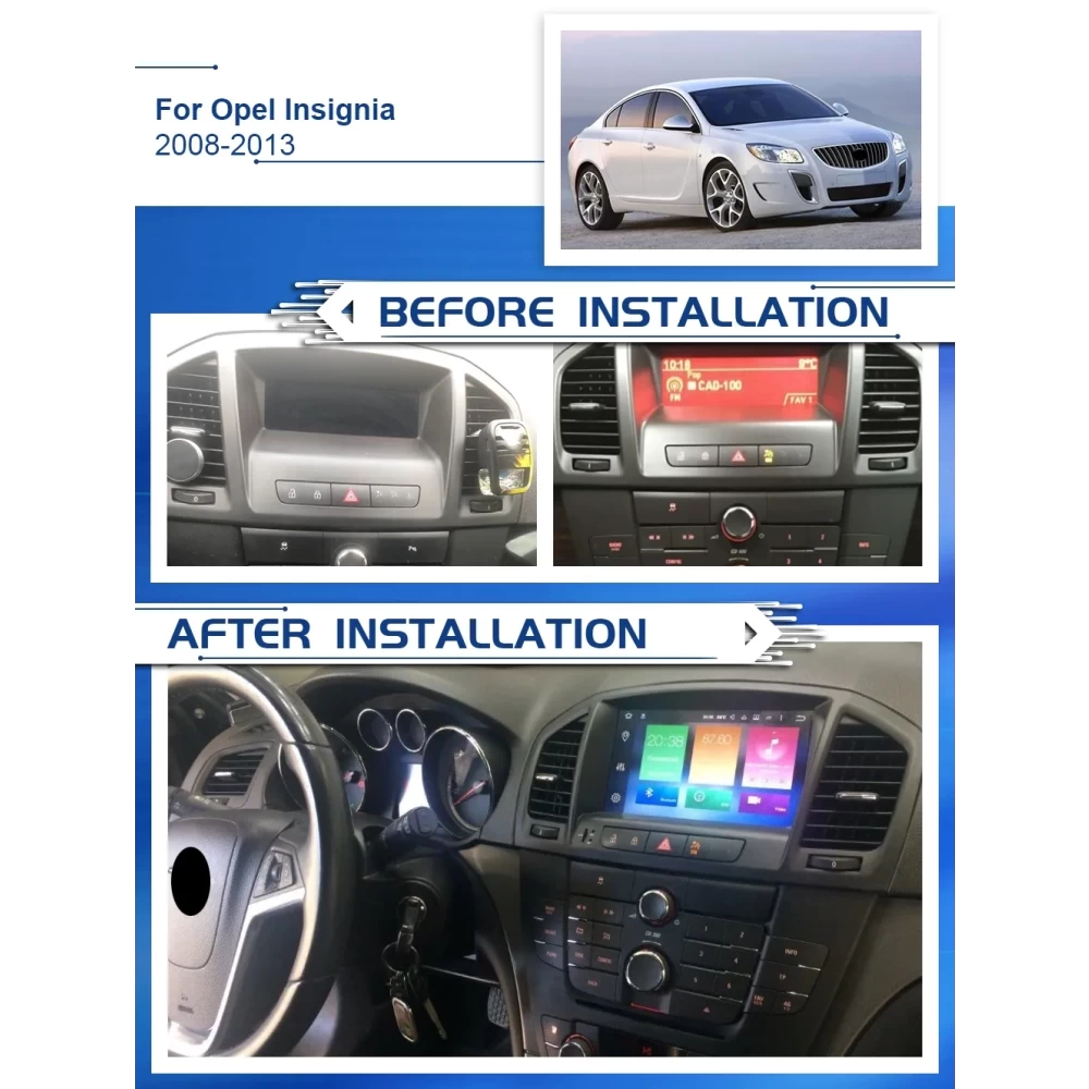 Opel Insignia A (2008-2013) İçin Android 12.0 PX6 Multimedya & Navigasyon Sistemi