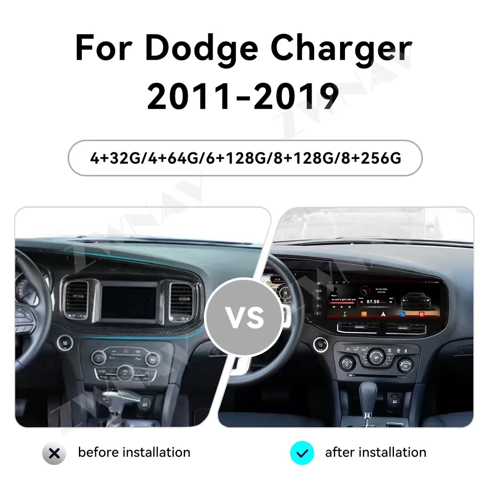 Dodge Challenger SRT / Hellcat (2015-2024) 12.3 İnç Android 13.0 Multimedya Sistemi