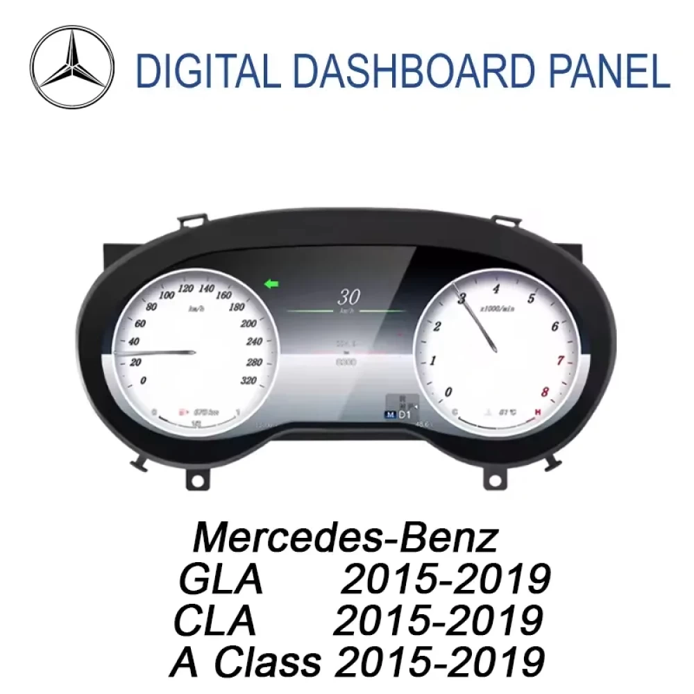 Mercedes GLA CLA A-Serisi Dijital Hayalet Ekran Gösterge Paneli 12.3 İnç 2015 2016 2017 2018 2019