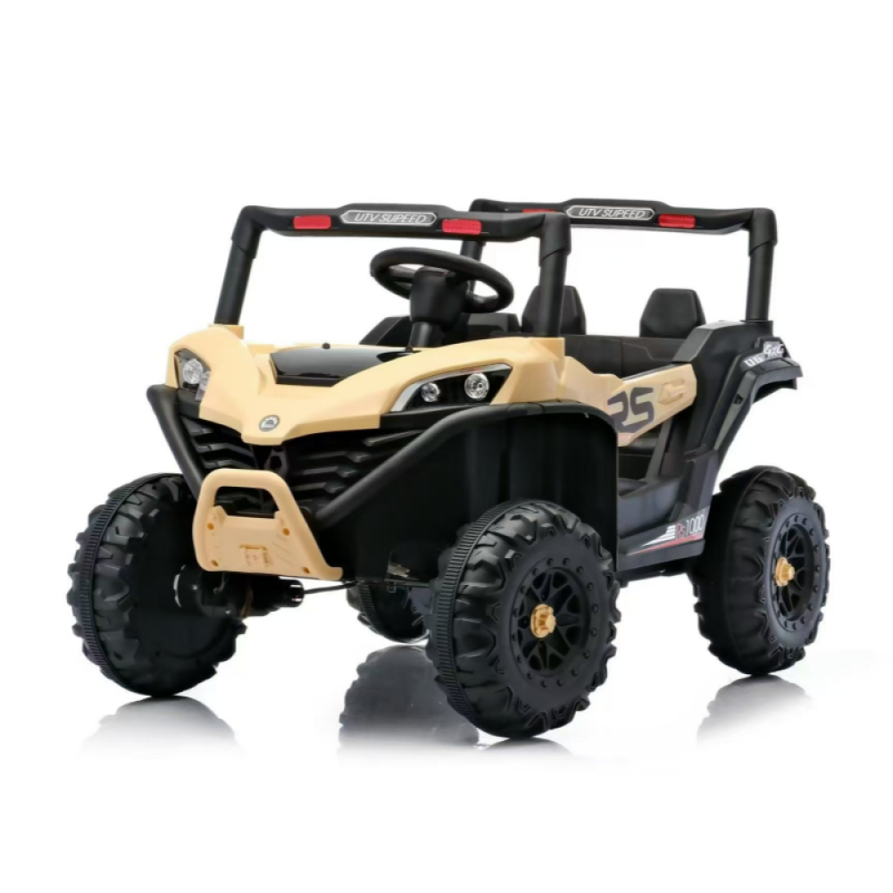 12V Grand UTV Explorer Gerçek Çift Kişilik Yüksek Tavanlı Soft Start 2.4G Ebeveyn Uzaktan Kumandalı Lüks Arazi Aracı