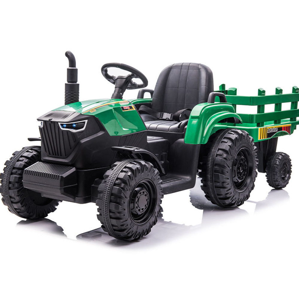Agro-Classic 12V Red Edition - İkonik Beyaz Jantlı, Retro Çiftlik Tasarımlı, 12V Çift Motorlu ve Uzaktan Kumandalı Akülü Traktör