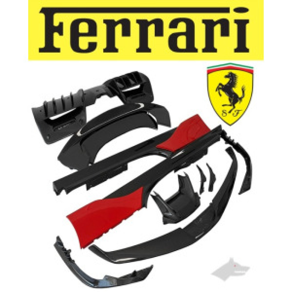 GrayWolf Dry Carbon Fiber Aerokit | Ferrari SF90 OEM Carbon Fiber Body Kit