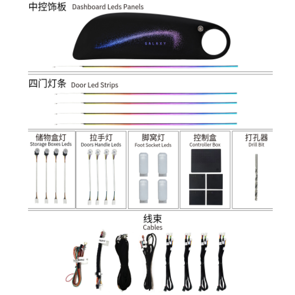  Bentley Flying Spur Araç içi Atmosfer Ortam Ambiyans Led Aydınlatma Kiti