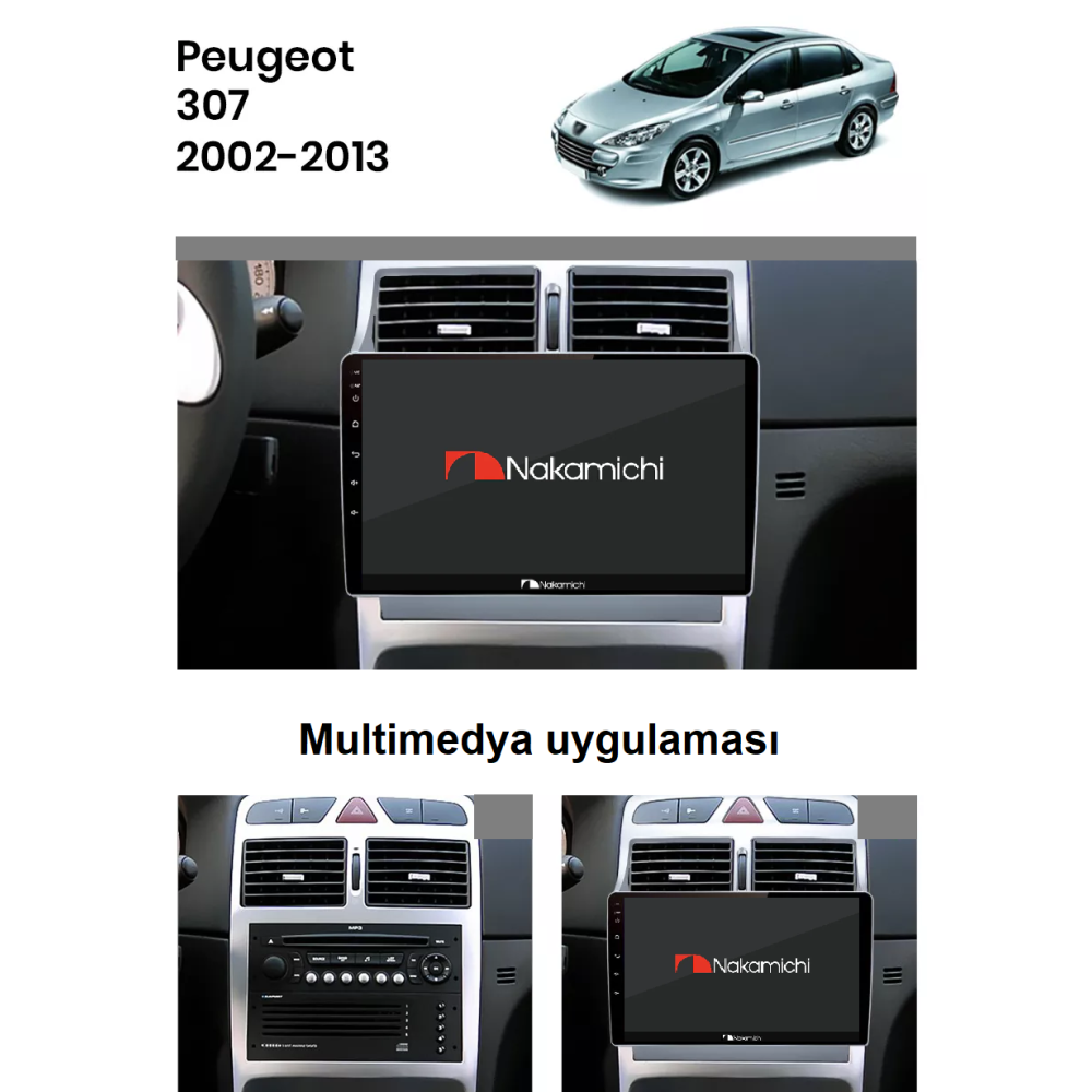 Peugeot 307 (2002-2013) | Android Multimedya Navigasyon Sistemi