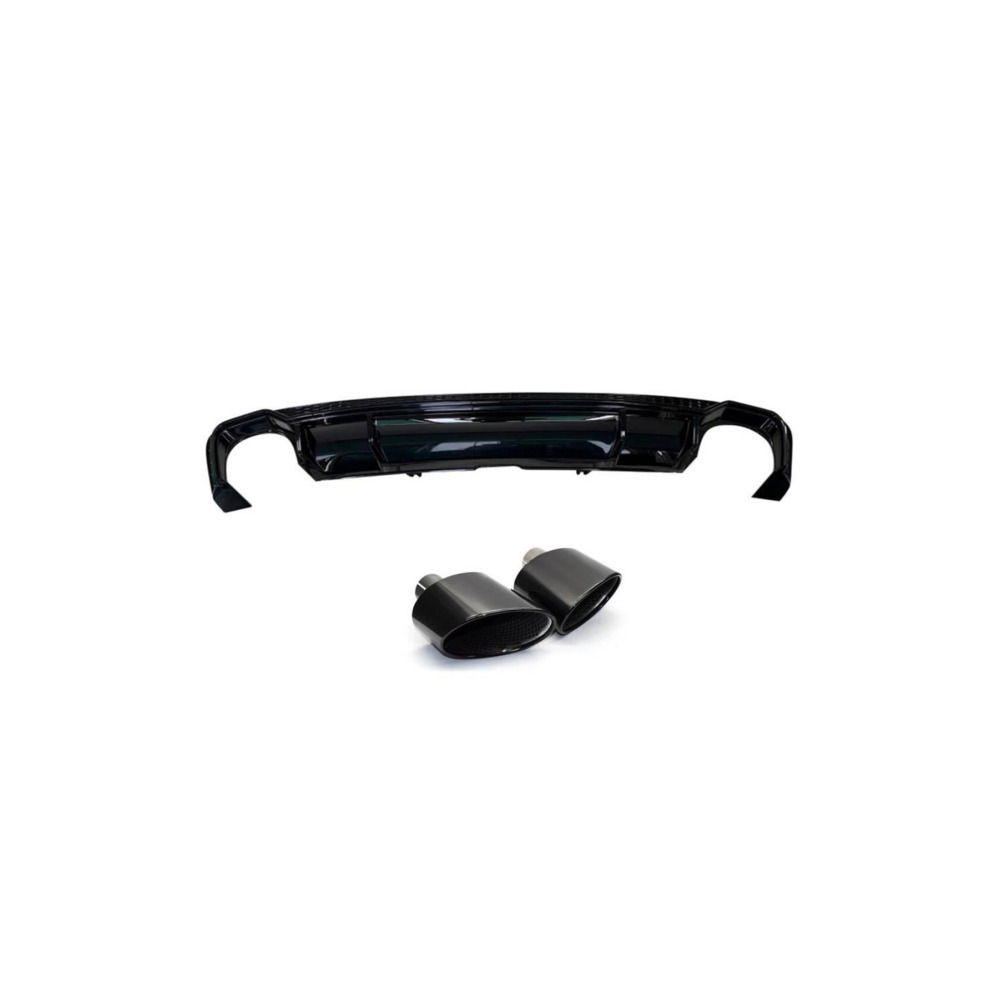 AUDI A5 2016-2019 Uyumlu RS5 Difüzör Egzoz Seti-SLINE Tampon Uyumlu