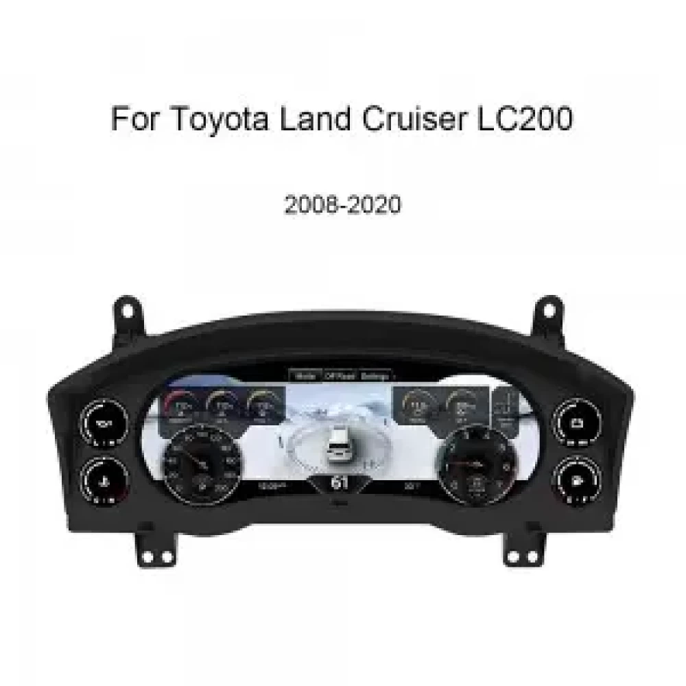 Toyota Land Cruiser LC200 12.3 inch Dijital Gösterge Paneli-Full LCD Hız Göstergesi 2008-2020