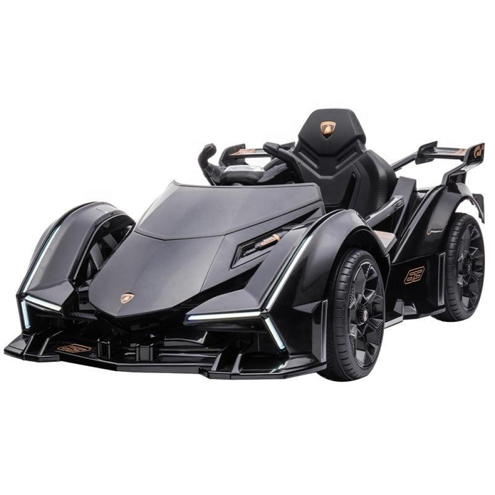 12V Licensed Lamborghini V12 Vision GT - Fütüristik Konsept Tasarım, Yukarı Açılan Kanat Kapılar, EVA Tekerlekli ve Bluetooth Müzik Panelli Ultra-Lüks Akülü Spor Araba