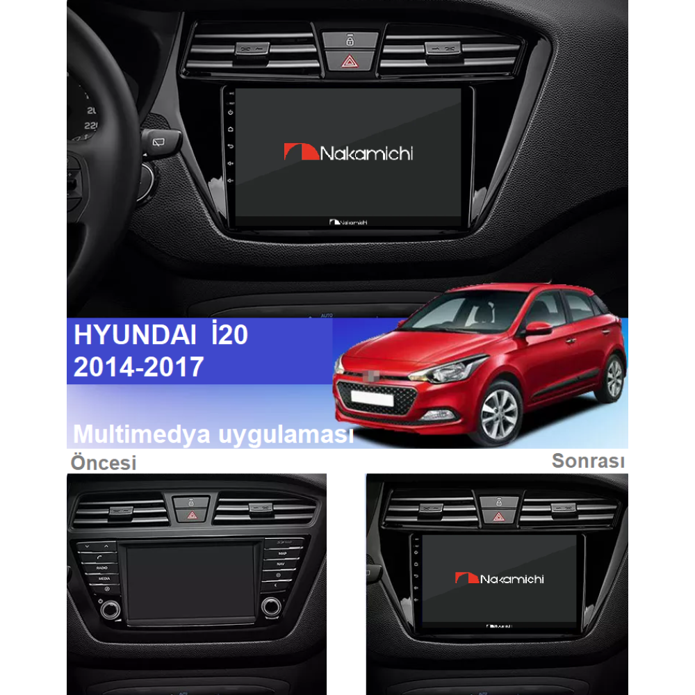 Hyundai i20 (2014-2017) | 2+32GB | Uyumlu Android Multimedya Navigasyon Sistemi