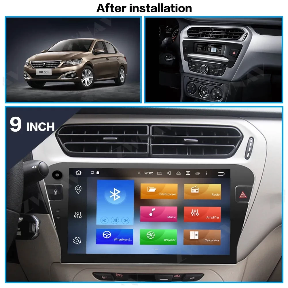 Peugeot 301 (2013-2016) İçin Android 13 PX6 IPS & DSP Multimedya Sistemi