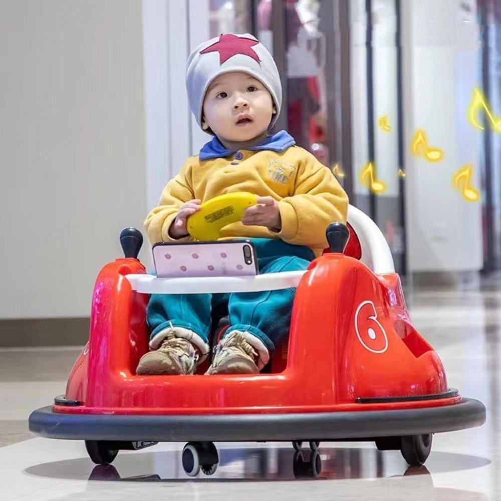 Galactic Spinner 12V Bumper Car - UFO Tasarımlı, 360 Derece Kesintisiz Dönüş, Akıllı Joystick Kontrolü ve LED Ambiyans Aydınlatmalı Akülü Araç