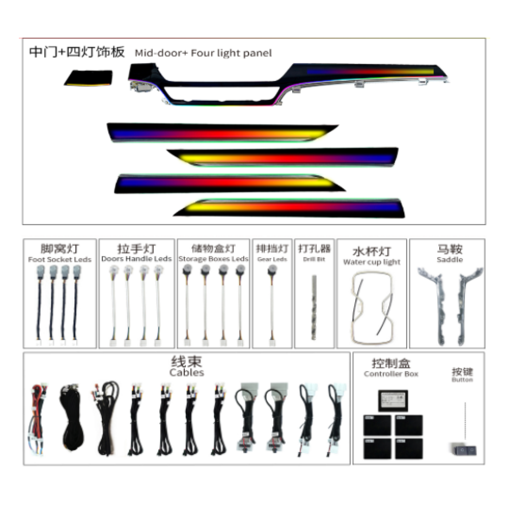Honda Accord Araç içi Ambiyans RGB Led Trim Aydınlatma 2018 2019 2020 2021 2022