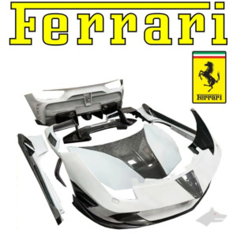 GrayWolf M Style 488 Aerokit Ferrari 488 GTB 2015-2019 Upgrade Wind Spoiler Body Kit Ferrari 488 Diffuser Tuning Body Kit