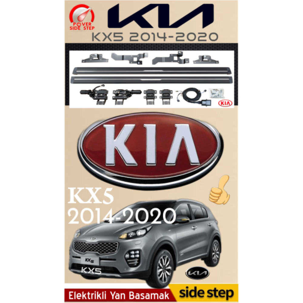 Kia KX5 2014-2020 Otomatik Elektrikli Yan Basamak
