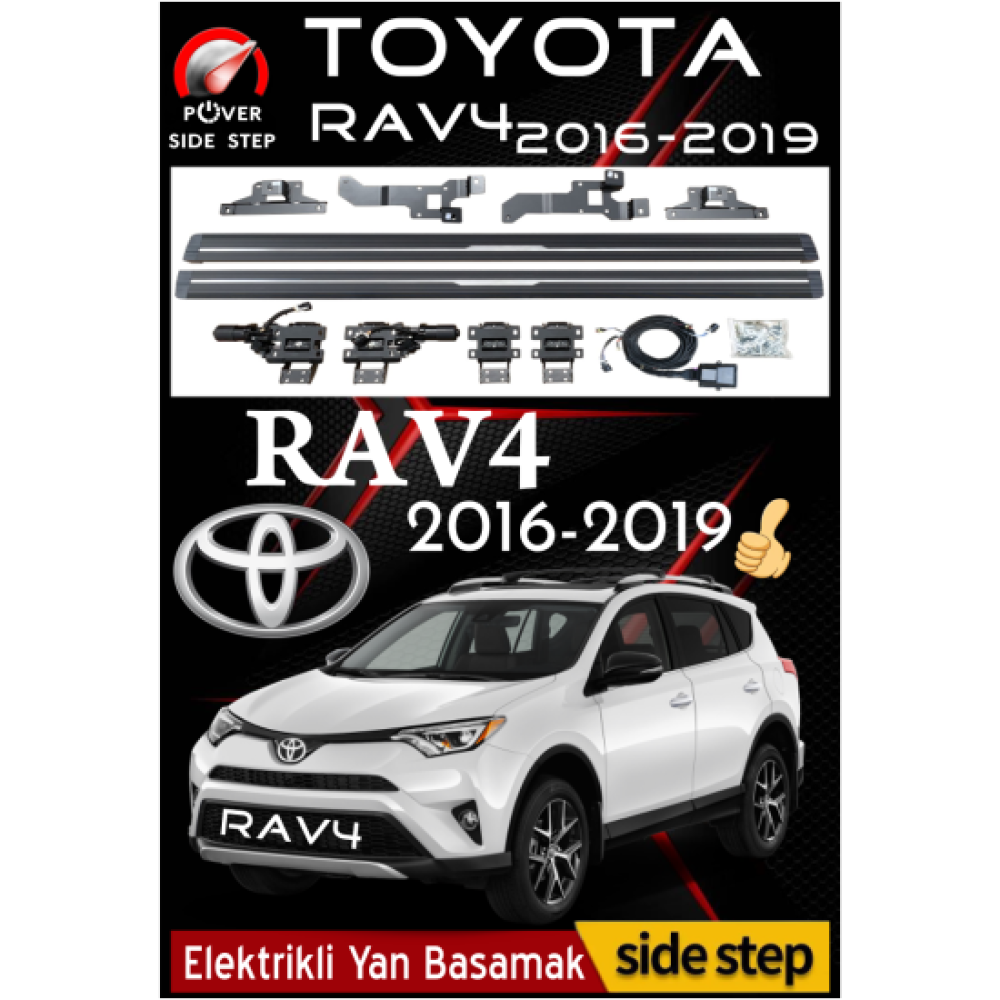 Toyota RAV4 2016-2019 Otomatik Elektrikli Yan Basamak
