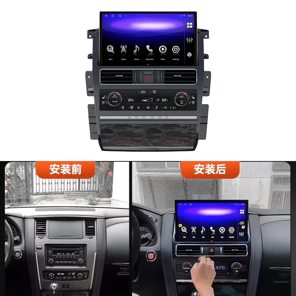 NISSAN Armada Patrol Y62 Infiniti QX80 Android Multimedya Ekran 13.1 inç 2010 2011 2012 2013 2014 2015 2016 2017 2018 2019 2020 2021 