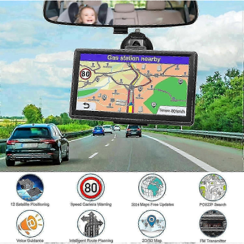 7 İnç Dokunmatik HD Araç Navigasyon Cihazı (GPS) - Ömür Boyu Harita Güncelleme & Radar Uyarısı