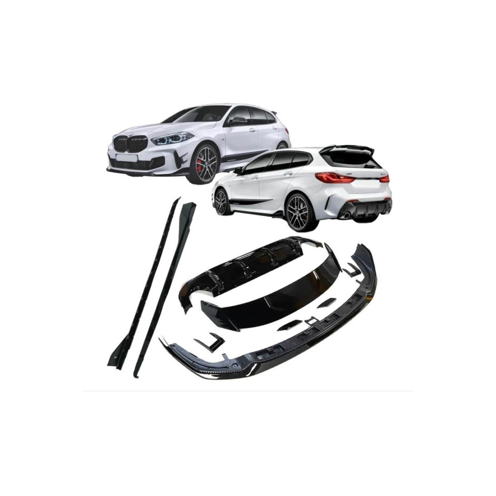 Bmw 1 Serisi F40 Için Uyumlu M-tech Aerokit Piano Black