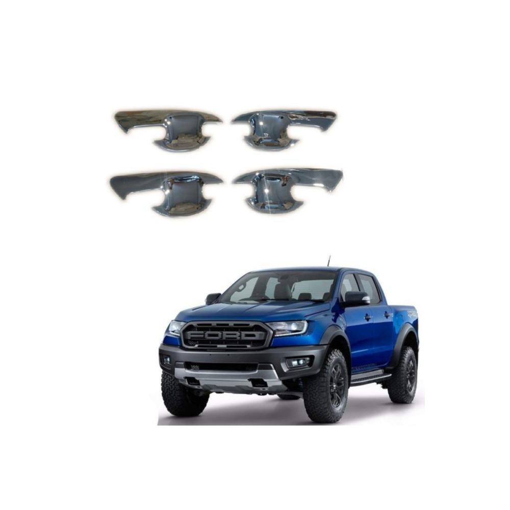 Ford Ranger İçin Uyumlu T7 Nikelaj Kapı Kolu İç (Çanak) Kaplaması (2015-2018)