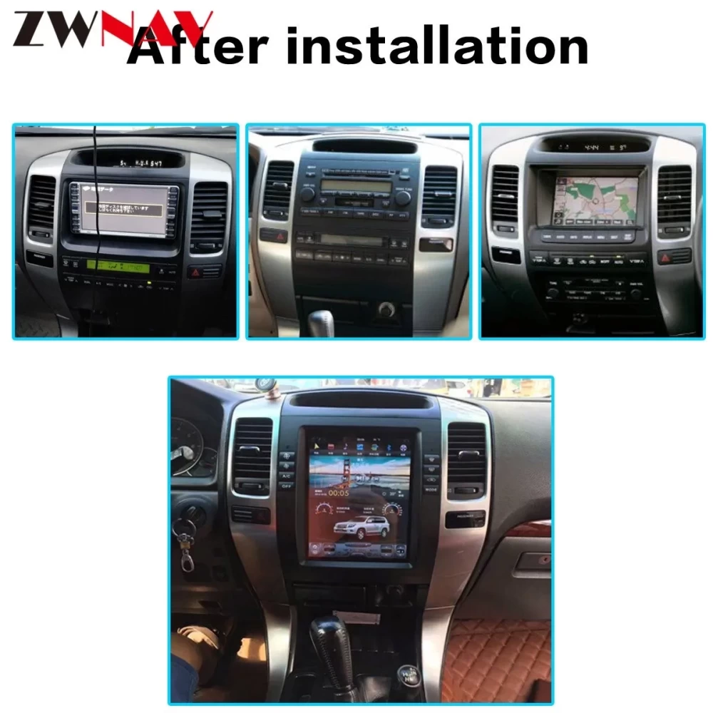 Toyota Land Cruiser Prado 120 / Lexus GX470 (2002-2009) Tesla Stil Multimedya Sistemi