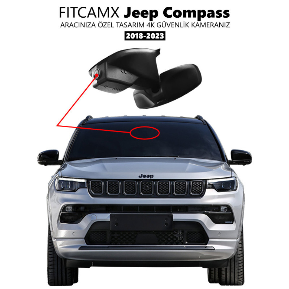 Jeep Compass (2nd gen) Modele Özel 4K Araç Kamerası (2018-2023) (Model B)