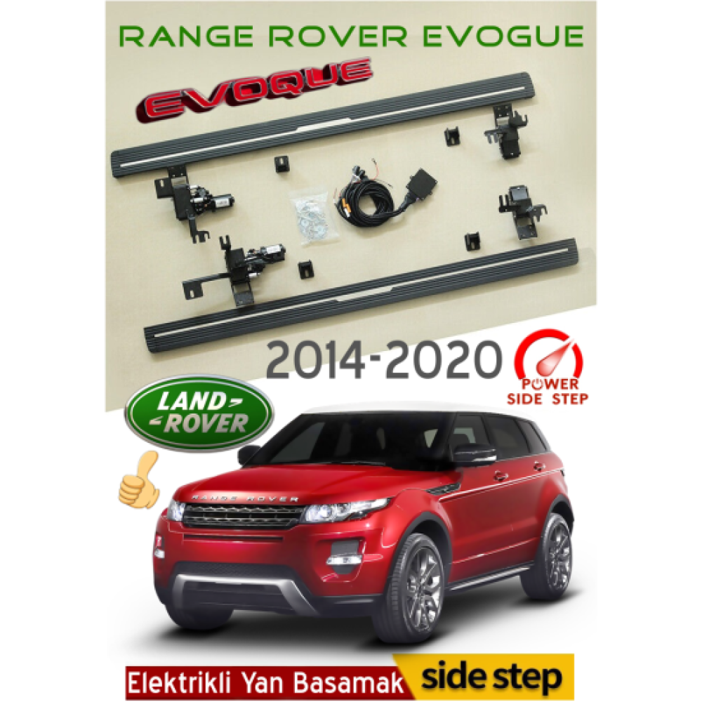 Range Rover Evoque Otomatik Elektrikli Yan Basamak 2014 2015 2016 2017 2018 2019 2020